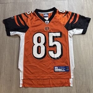 Vtg Cincinnati Bengals Jersey #85‎ Chad Johnson Youth S Reebok On Field Orange